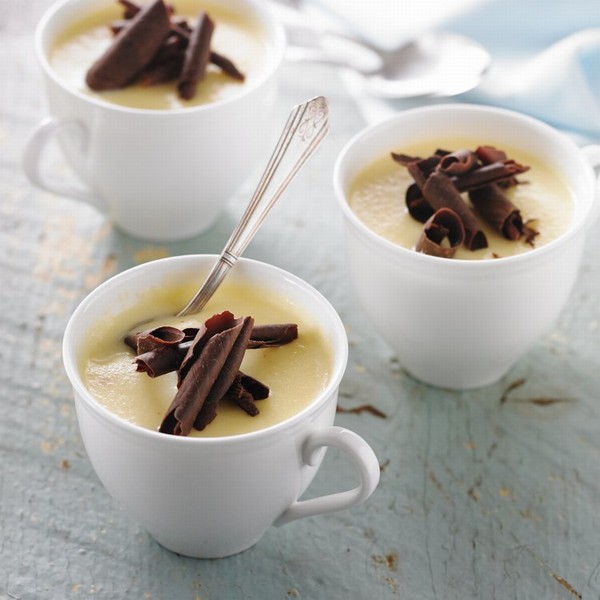 Crème catalane au Cheddar d'ici sur ganache au chocolat